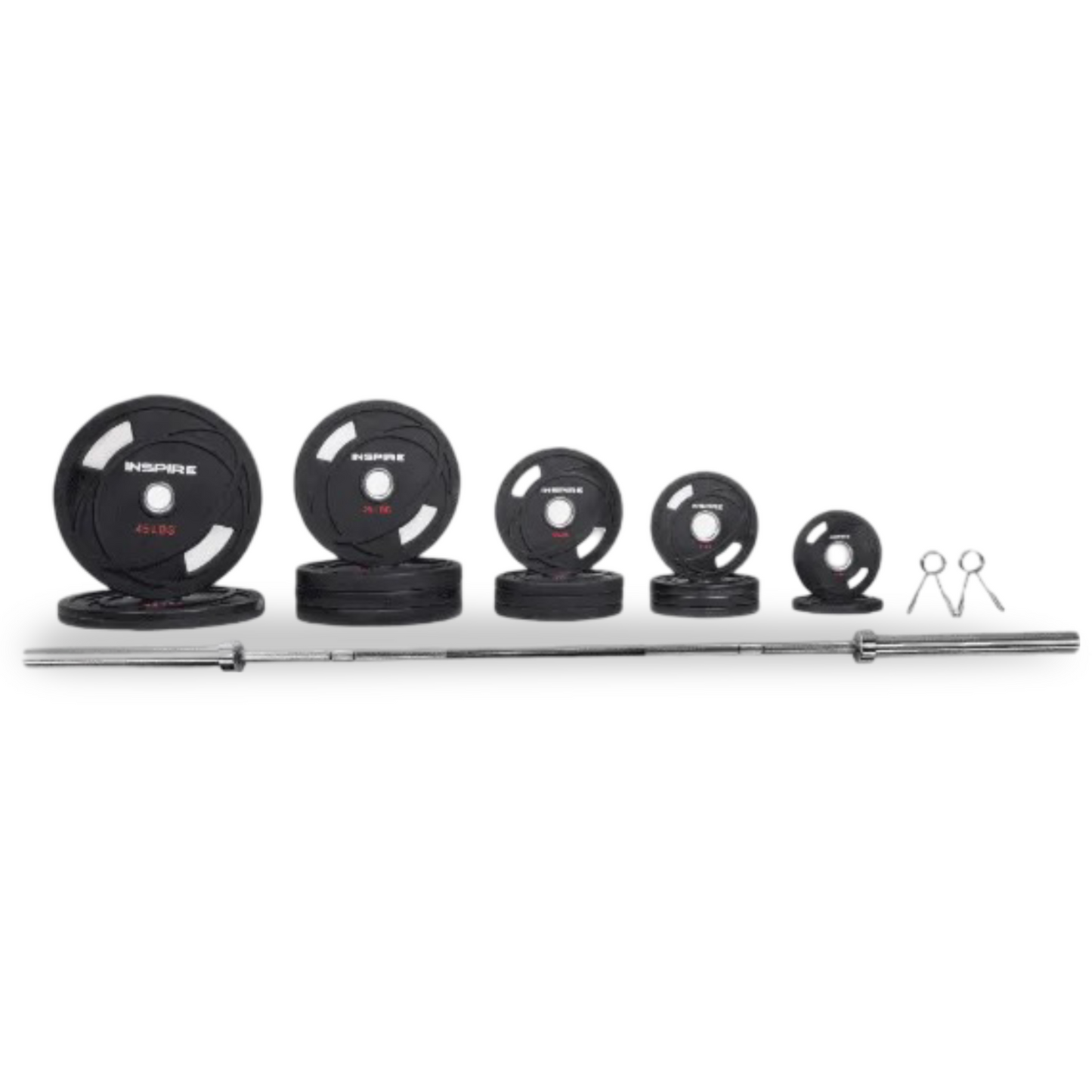 300 LB Urethane Olympic Set With Chrome Bar