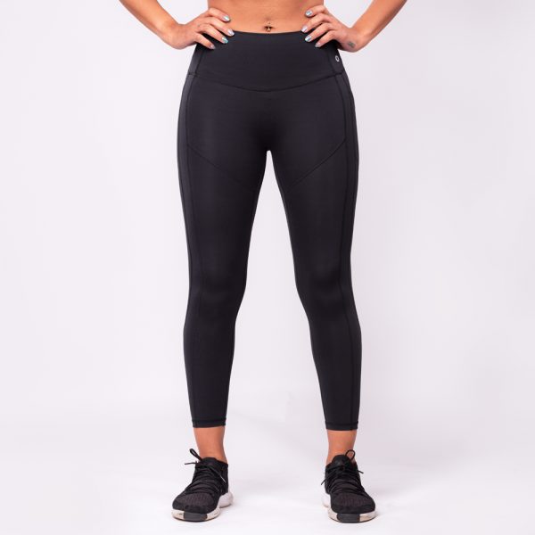 TomboyX Workout Leggings, 7/8 Length High Waisted Active Yoga Pants With Pockets  For Women, Plus Size Inclusive (XS-6X) Black 3X