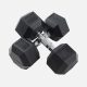 30 Pound Rubber Dumbbells by Inspire Fitness